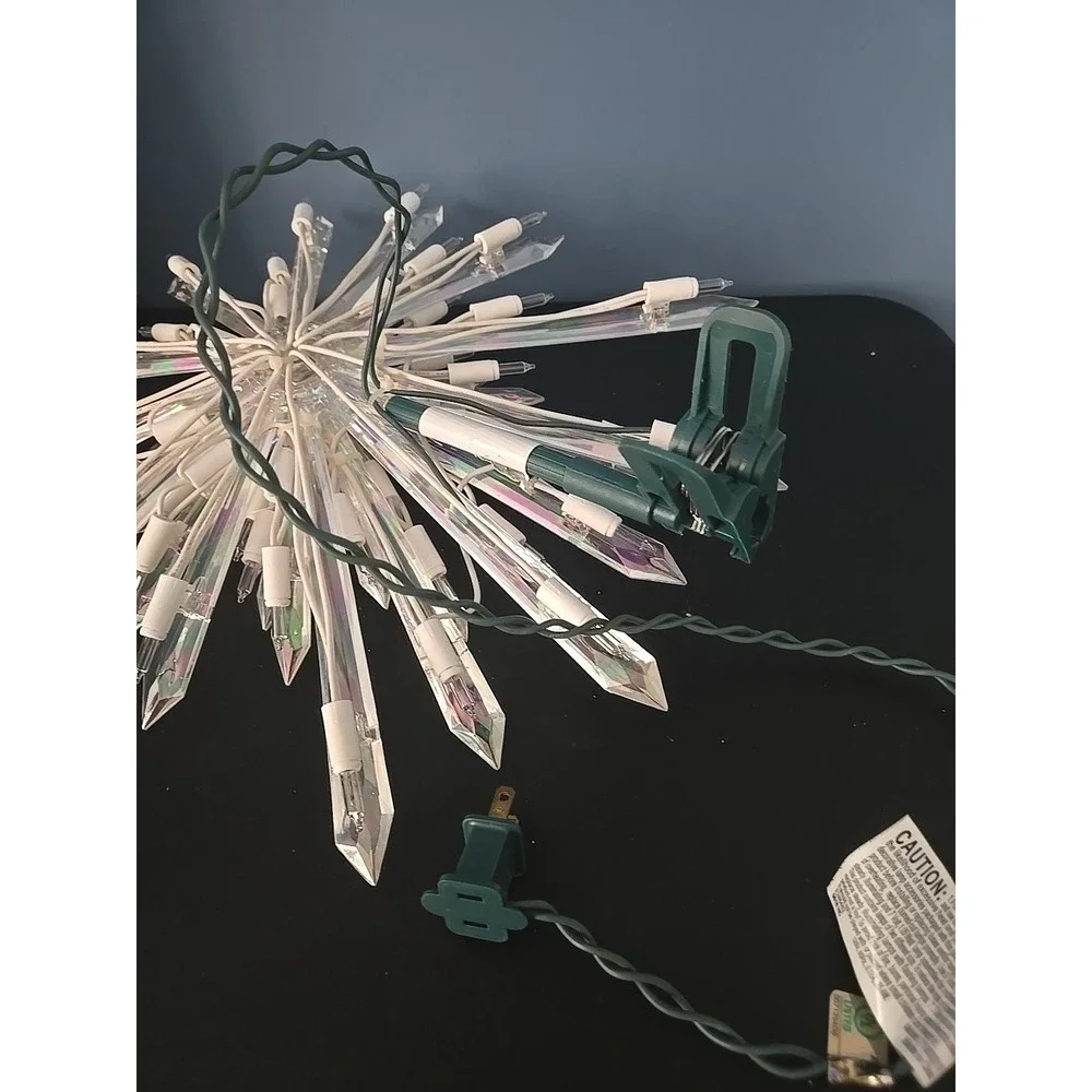 GE Decorator's Best 50 Light Starburst Crystal Star Tree Top 13.5